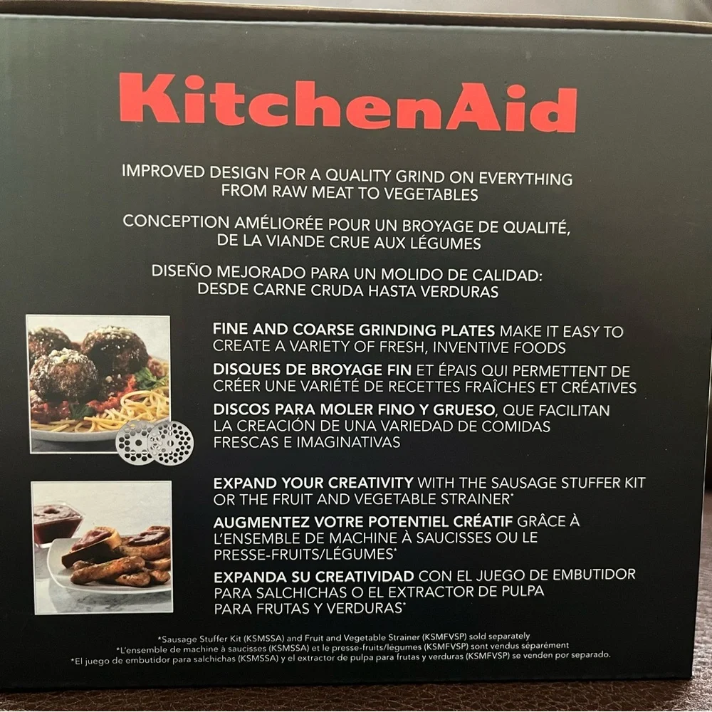 KitchenAid  Stand Mixer Food Grinder Attachment